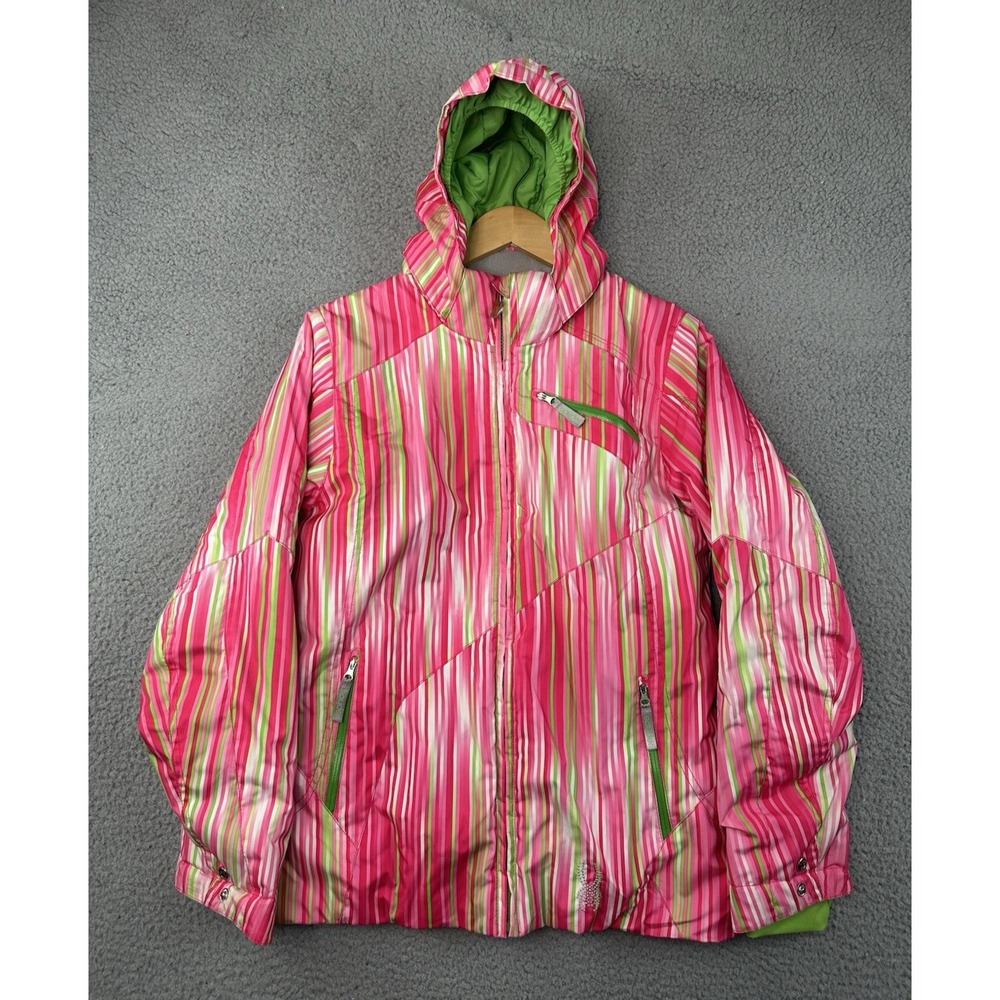 Spyder Mynx XtL 10k Snowsports Ski Jacket Girls Sz 18 Pink Removable Hood